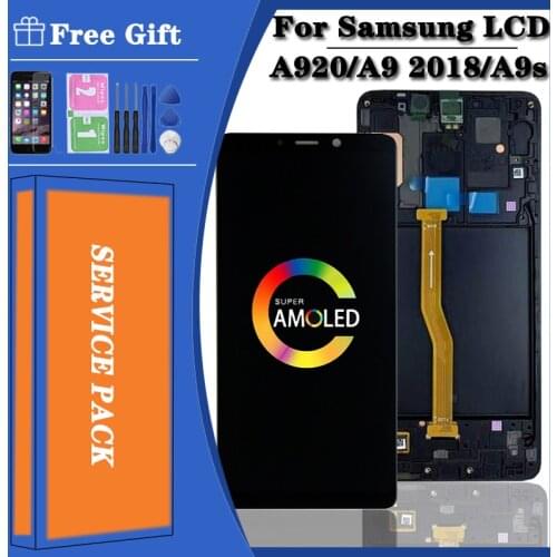 Original For Samsung Galaxy A9 2018 LCD A920 A9S SM-A920F/DS A920F Display Touch Screen Digitizer For Samsung a9 2018 a920