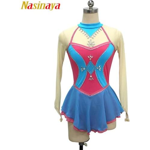 Nasinaya Figure Skating Dress Customized Competition Ice Skating Skirt for Girl Women Kids Patinaje Gymnastics Performance 369