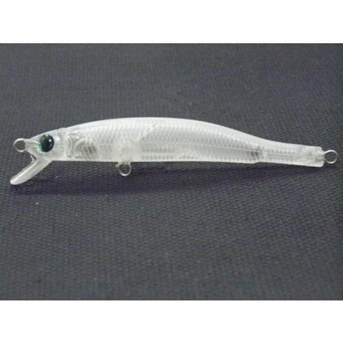 WLure 8.3cm Lightweight Very Tight Wobble Action Unpainted Minnow Lures Sinking 10 Lure per Set UPM662