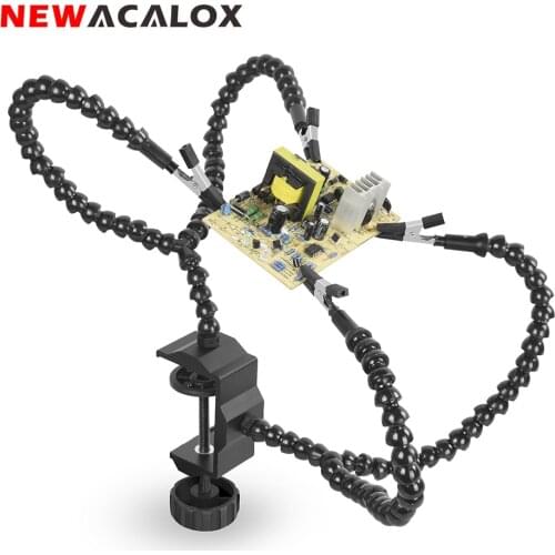 NEWACALOX Third Hand Clip Soldering Station PCB Multi-Function Repair Tool With Alligator Clip Professional Fixed Welding