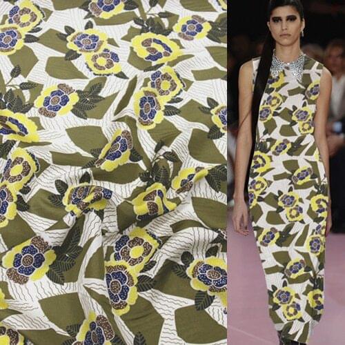 Abstract floral print geometric design 100% pure silk Habotai fabric 114cm width 13momme,SHB016