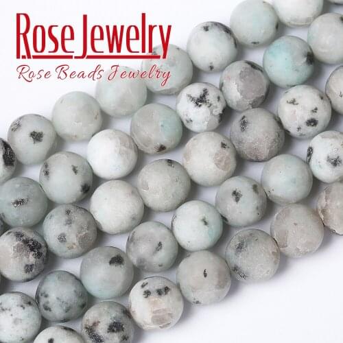 Dull Polished Tianshan Blue Quartz Natural Stone Round Beads 15'' Strand 4/ 6/8/10/12 MM for Jewelry Making Bracelet Necklace