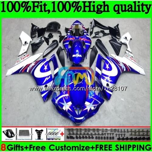 Injection OEM For YAMAHA YZF R 1 YZF 1000 YZFR1 07 Hot blue new 08 114BS.165 YZF1000 YZF R1 07 YZF-1000 YZF-R1 2007 2008 Fairing