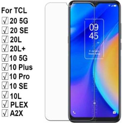 3-1Pcs Tempered Glass For TCL 20 SE 20L+ 10 Plus 5G 10 Pro 10L Screen Protector Protective Glass on TCL 10 5G A2X PLEX Pelicula