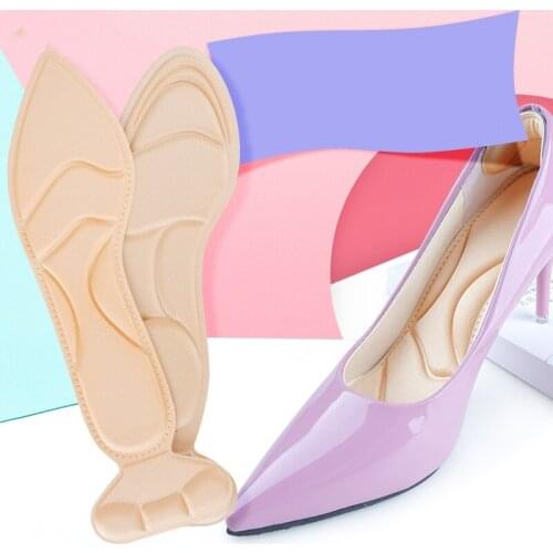 V Two-in-one Heel Massage Insoles Womens High-heeled Insoles Anti-slip Breathable Sweat-absorbing Sponge Shock-absorbing Insole