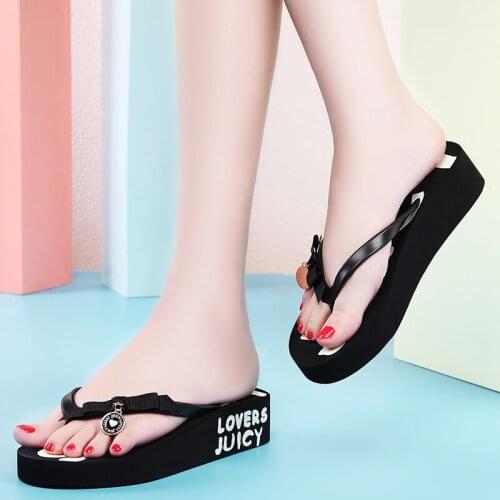 Juicy Lovers Brand Women Slippers Flat Wish Beach Slipper Sandals Pink White Black Outdoor Sportswear Casual Summer Flip Flops