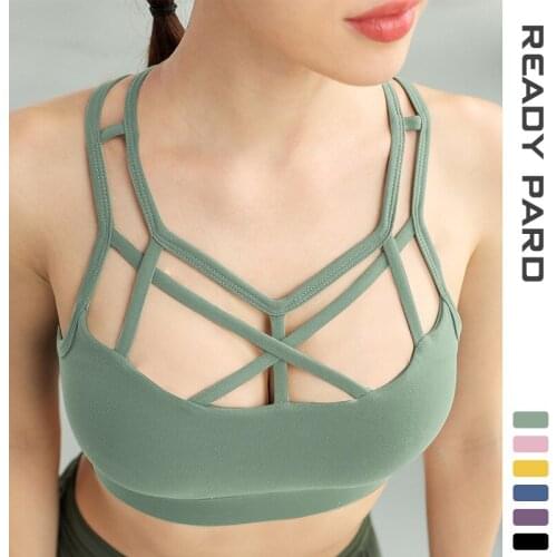 Women Sports Bra Sexy Brathable Sports 2020 New Top yoga bra Mesh hollow type Gym Fitness Sports Underwear Female Seamless bra