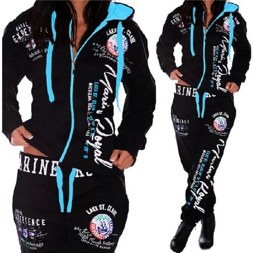 ZOGAA Fashion Tracksuit For Women Womens Casual Sportwear Hooded Sweatshirt and Pants Womens Suit women two piece outfits