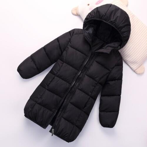 Boys And Girls Winter Down Parka Long style Childrens Cotton-padded Coat