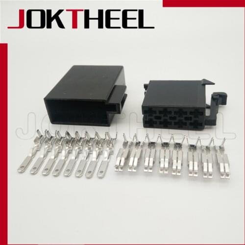 1/5/20 sets TE tyco 8 pin male female unsealed auto cable Popular audio horn VW CD ISO plug connector with pins 106455 962189-1