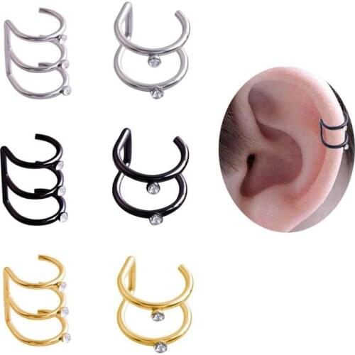 6 Pairs/Set Ear Cuff Fashion Creative Punk Rock Ear Clip On Cartilage Earring Non Pierced Earring Jewelry Accessories Unisex