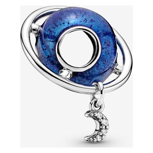 925Sterling Silver Moon Around The Earth Bead Fit Original 3mm Bracelet&Bangle For Women Birthday Fashion Jewelry Gift 2020 New