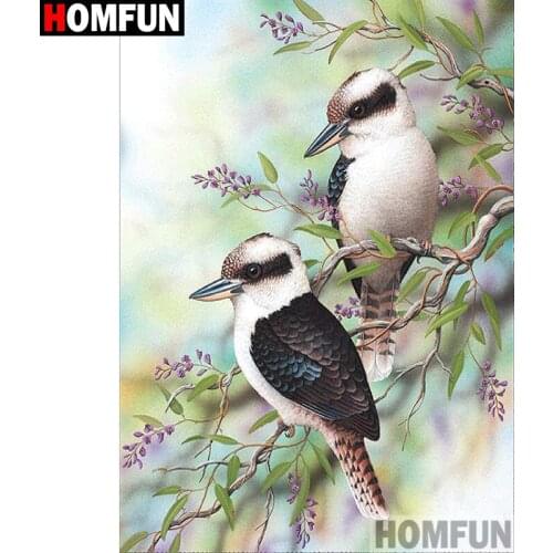 HOMFUN Full Square/Round Drill 5D DIY Diamond Painting "Bird tree animal" Embroidery Cross Stitch 5D Home Decor Gift A30089