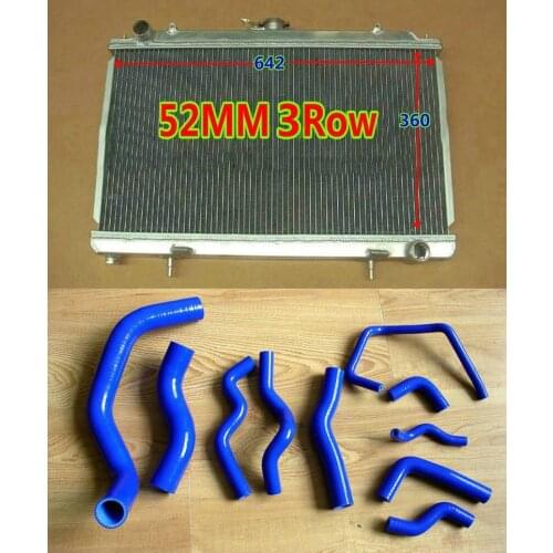 Aluminum Radiator + Silicone hose for NISSAN SILVIA 200SX 240SX S14 S15 SR20DET 1994-2002 Manual