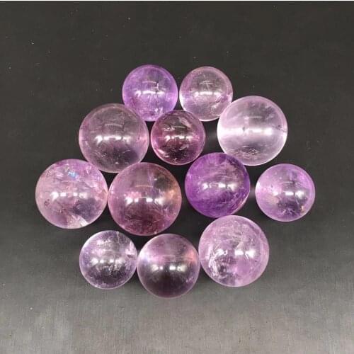 Amethyst quartz crystals sphere natural stones and minerals gemstones ball reiki feng shui crafts