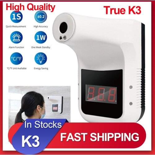 2020 K3 Non-contact Infrared Thermometer Digital K3 Pro Forehead Hand Temperature Sensor Laser Gun With Fever Alarm Wall Mounted