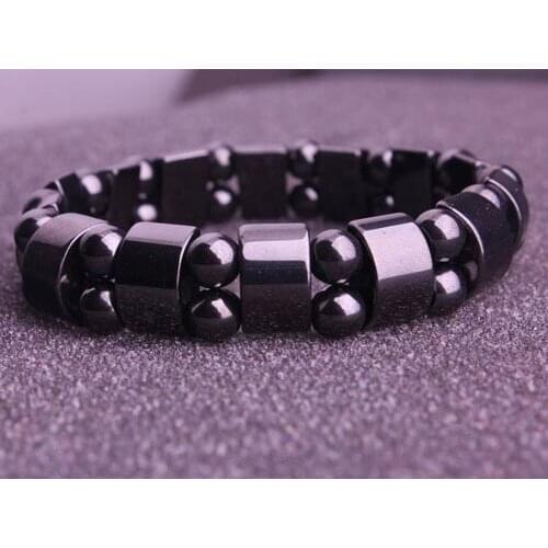 Black Magnetic Hematite Beads mens & womens Bracelet Free Shipping