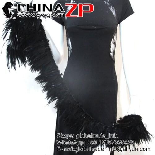 CHINAZP 850pieces/bundle 5 to 6inch High Quality Bleached and Dyed Black Strung Rooster Saddle Feathers Wholesale Hair Extension