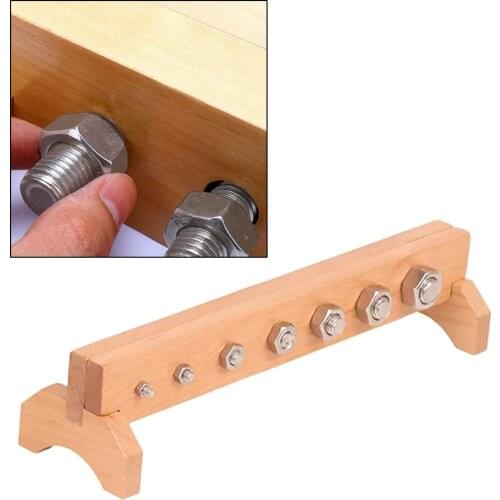 Wooden Montessori Toy Screw Bolts Board Set Early Learning Birthday Gifts for Kids