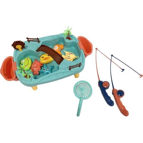 Kids Magnetic Fishing Toy Play Water Baby Toys Water Fishing Toy Electric Rotating Interactive Fishing Game Water Baby Bath Toys
