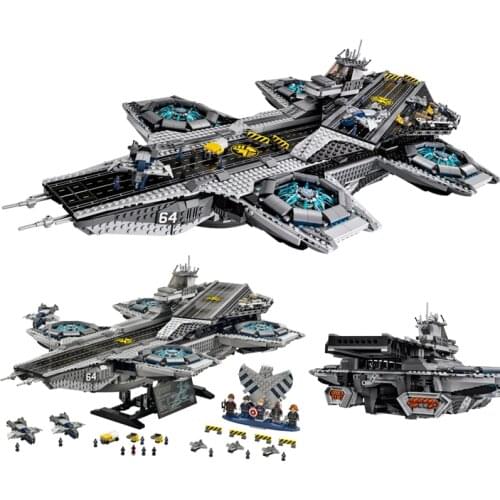 Marvel Avengers SHIELD Helicarrier Ironman Nick Fury Blackwidow Captain America Hawkeye 76042 Building Block Bricks Gift Kid Toy