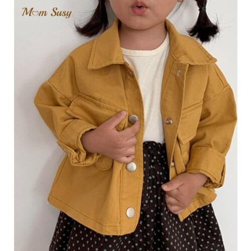 Baby Girl Boy Denim Jacket Loose Infant Toddle Kid Jean Coat Child Windbreaker Jacket Baby Blazer Outwear Spring Autumn 1-7Y