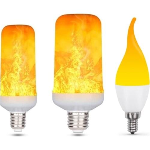 E27 LED Dynamic flame effect light bulb Multiple mode Creative corn lamp Decorative lights For bar hotel restaurant party