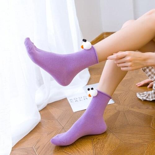 Creative 3D eye shaking the same high stretch deodorant tube cotton soxs cute eye socks