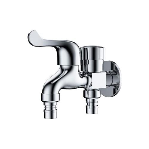 Creative Stainless Steel Wall-in Faucet 1 in 2 out Multifunctional Water Tap 304 Steel Bathroom & Kitchen Bibcocks
