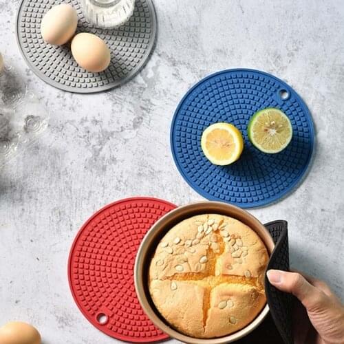 Kitchen Accessories Gadgets 18cm Silicone Mats Placemat Multifunction Round Heat Resistant Drink Cup Coasters Kitchen Tools