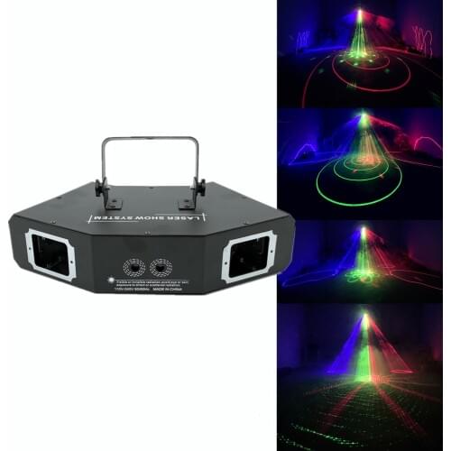 Disco laser light RGB 3in1 color beam light dj effect projector scanner laser 25in1pattern animation stage lighting