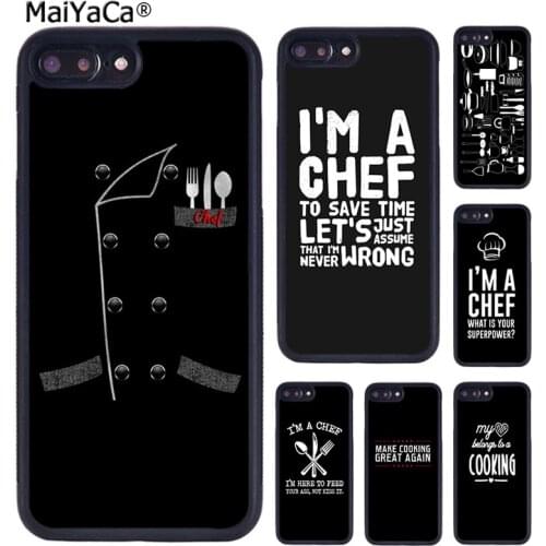 MaiYaCa Baking Cook Chef Phone Case Cover For iPhone 5 6S 7 8 plus 11 12 Pro X XR XS Max Samsung Galaxy S6 S7 S8 S9 S10 plus