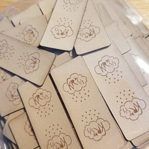 Personalize Labels for handmade items,leather tags for crochet，Leather Labels，Product Tags， Logo Labels