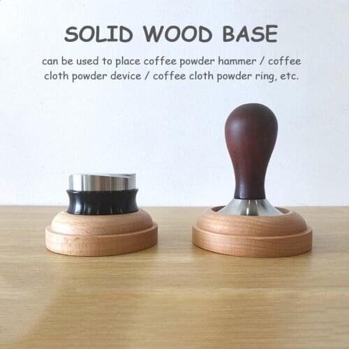 Food Grade Solid Wood Coffee Pad Powder Hammer Bracket Coffee Powder Press Bracket Round Coffee Grinding Pad Home Accessories