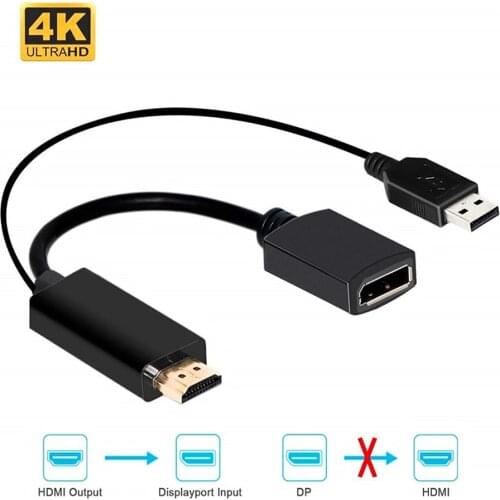 4K USB Powered HDMI-Compatible Male to DP Display Port Female Converter Adapter Devices