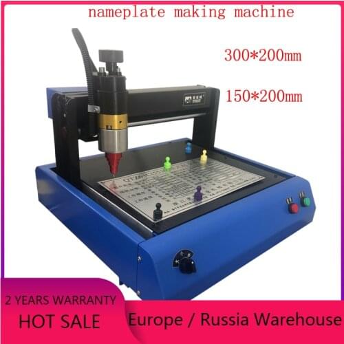 Portable Stainless steel metal printer cnc router 3020 electric marking engraving machine for nameplate cutting plotter code
