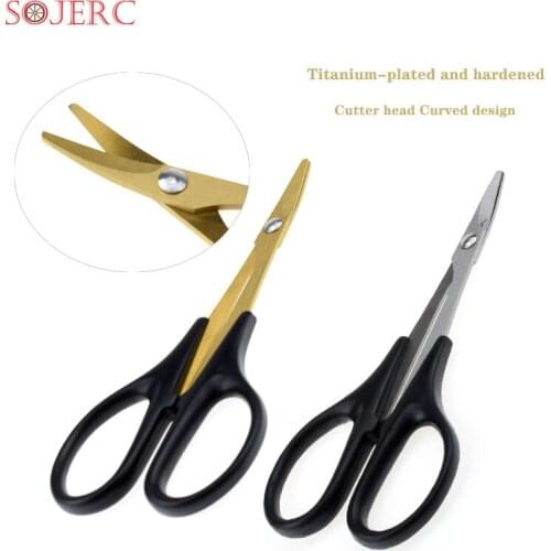 RC model car DIY car shell modification tool PVC car shell scissors curved scissors curved scissors titanium plated hardened