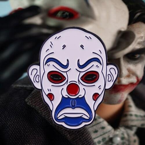 Dark Knight Robber Joker Mask Brooch Pin
