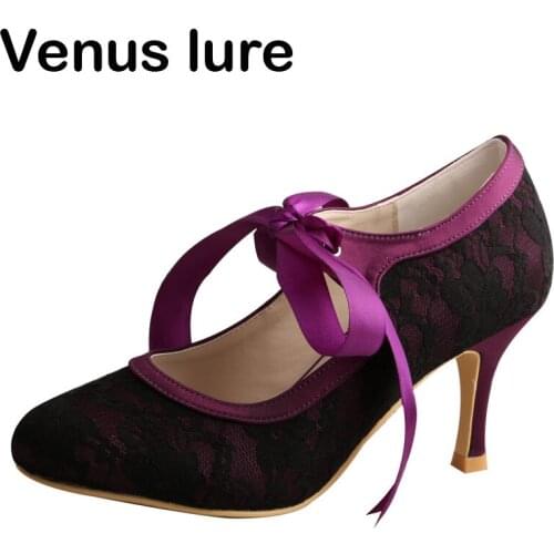 High Heel Mary Janes Heels Shoes for Women Party Wear Round Toe 8CM