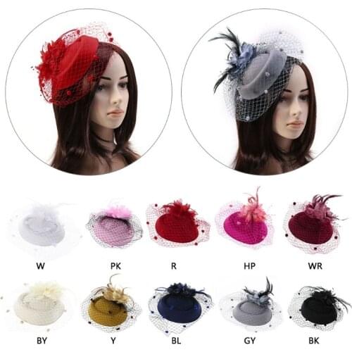 Fascinators Hair Clip Headband Pillbox Hat Bowler Feather Veil Wedding Party New