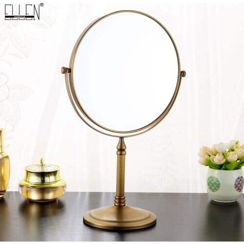 Deck Bath Mirrors 8 Inch 3X Magnification Makeup Mirror Dual Side Round Shape Rotating Desk Stand Mirror Make Up Cosmetic Mirror