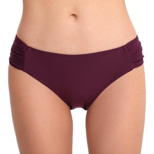 Womens pleated Panties sexy solid color Bikini Bottoms beach swim trunks sexy underwear china