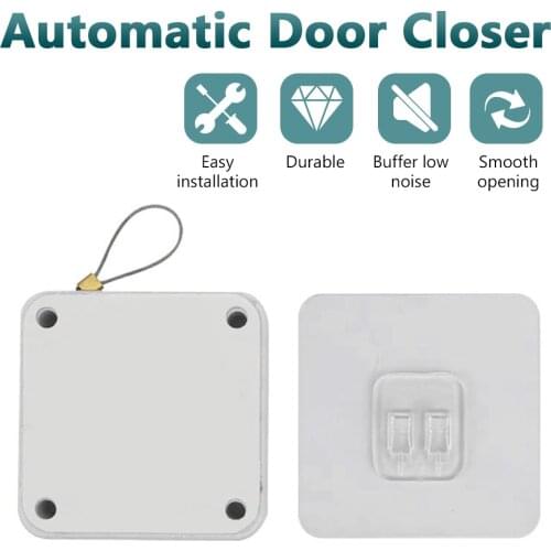 1pc Punch-free Automatic Sensor Door Closer Suitable For All Doors 500-1000g Tension Door Closer Hardware Door Closers Hardware