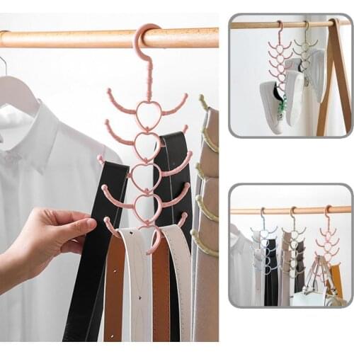 Multi-purpose Home Improvement 10 Hooks Rotating Space-saving Storage Rack Home Organization