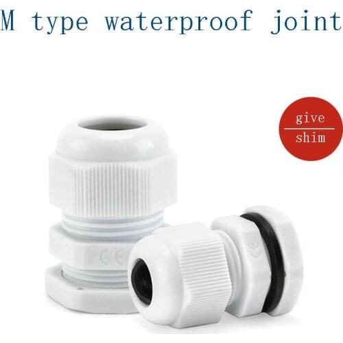 10pcs IP68 nylon cable waterproof joint M12*1.5-M71*2 plastic waterproof joint cable sleeve adjustable joint matching gasket