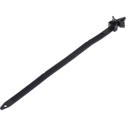 30 Pcs 175mm Nylon Black Car Cable Strap Push Mount Wire Tie Retainer Clip Clamp