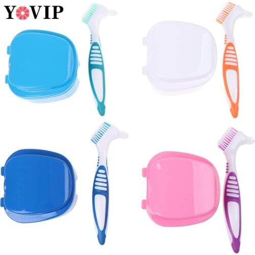 4Colors Dental Retainer Orthodontic Mouth Guard Denture Storage Case Box Teeth Brush Oral Hygiene Supplies Organizer Accessories
