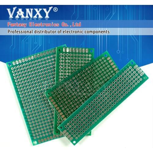 4pcs 5x7 4x6 3x7 2x8 cm 5*7 4*6 3*7 2*8 double Side Copper prototype pcb Universal Board for Ardui