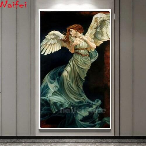 5D DIY Diamond Painting Cross Stitch Full Drill Square Round 3d Diamant Embroidery Angels Icons Wings Decoration Diamond Mosaic