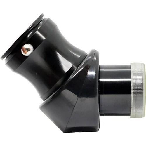 1.25inch 45 Degree Diagonal Zenith Mirror Erector Prism Corner Mirror Adapter for Astronomical Telescope Eyepiece with Dust Caps